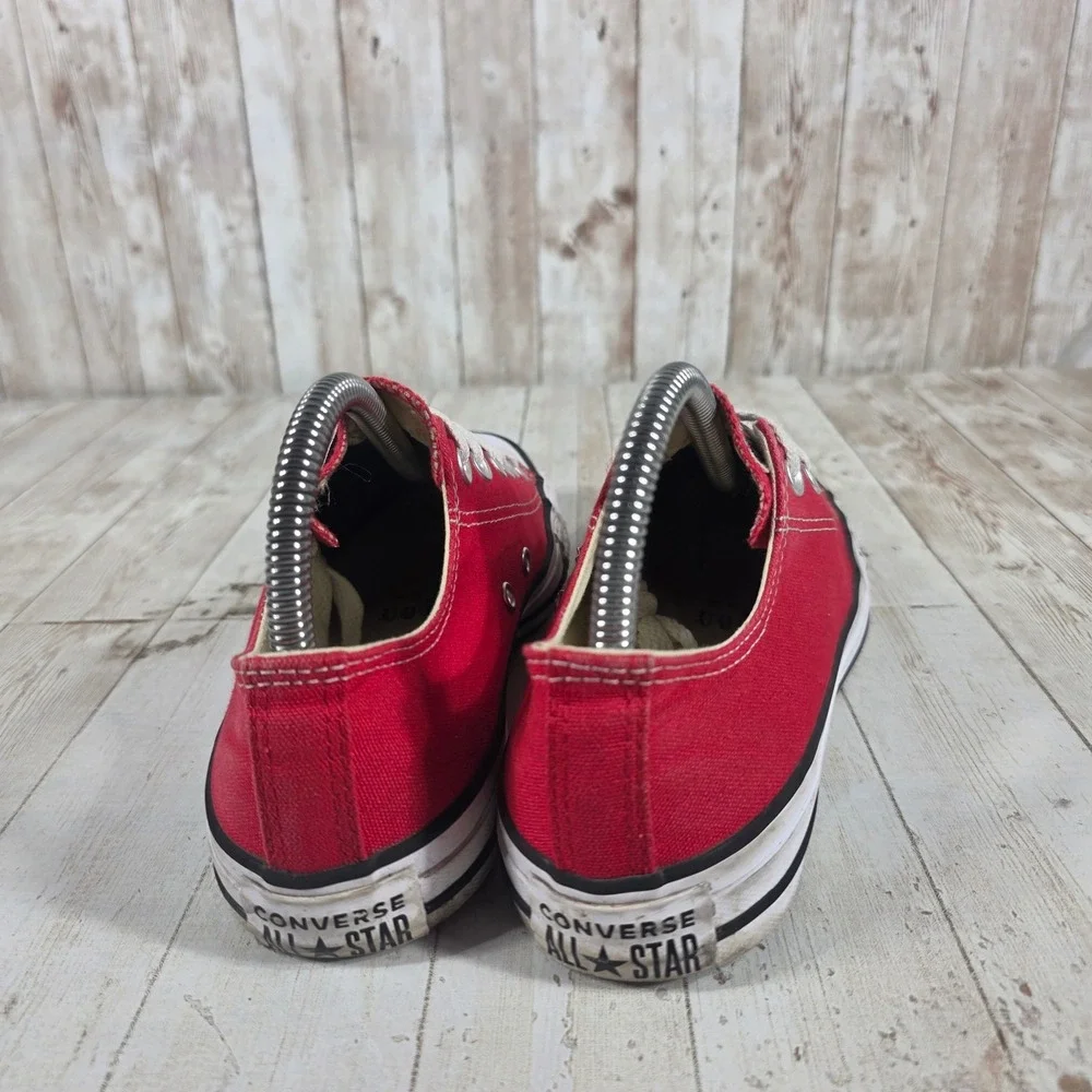 Converse Chuck Taylor All Star Low Top Red Canvas Sneakers M9696 Womens 7 Mens 5